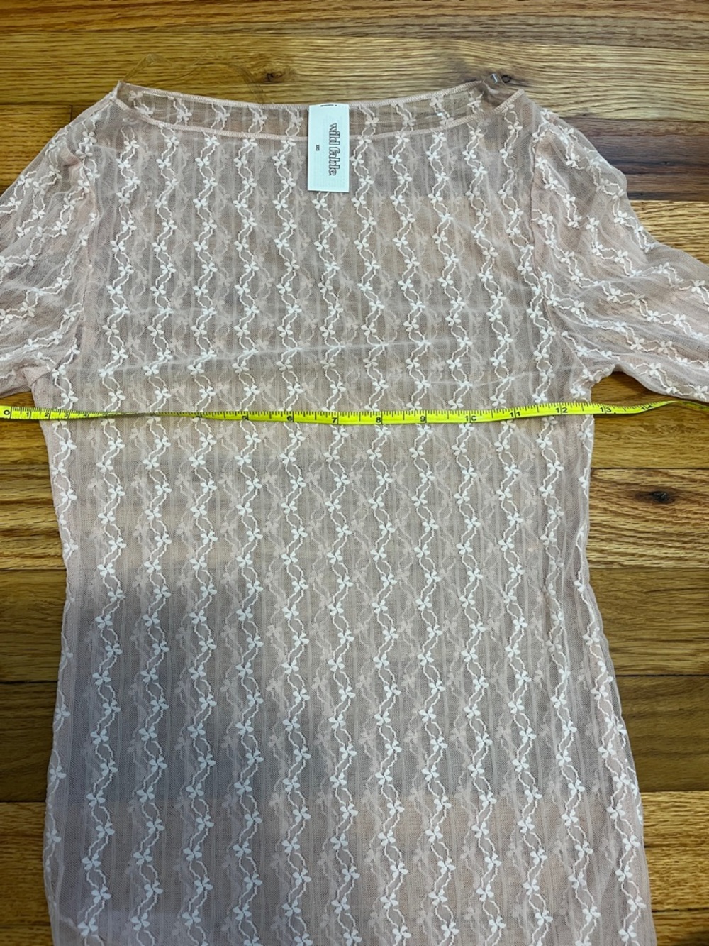 New Wild Fable Sheer Pastel Rose Pink Mesh Fairy ballerina Top Size XXS - Picture 6 of 7